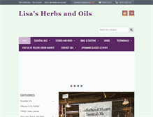 Tablet Screenshot of lisasherbsandoils.com